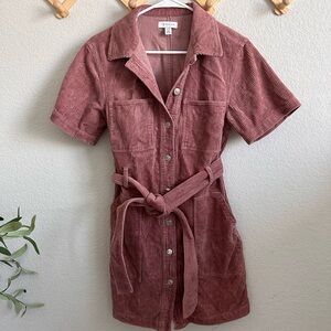Topshop Corduroy Mini Dress Size 6
